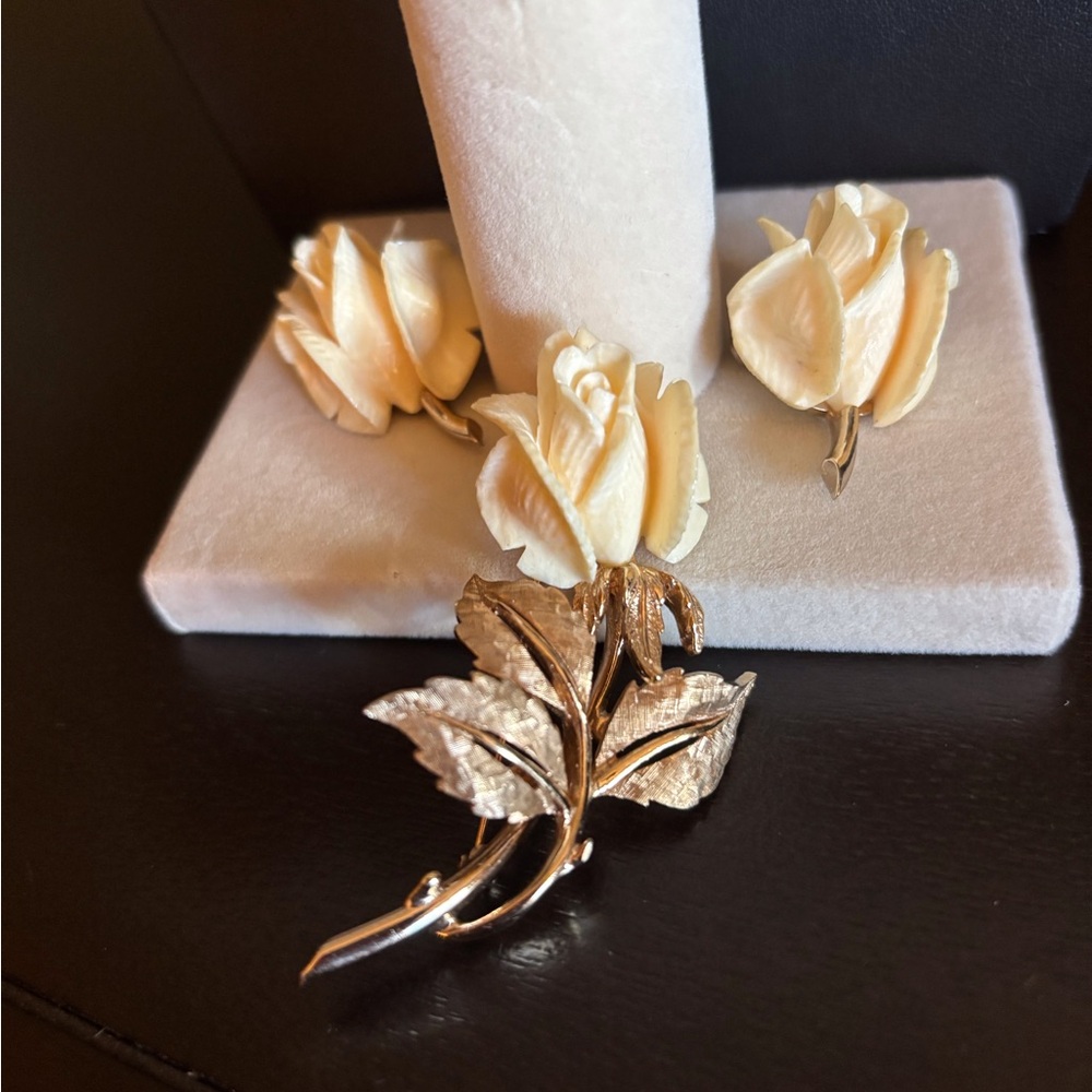 Vintage Marcel Boucher Brooch & Earring Set